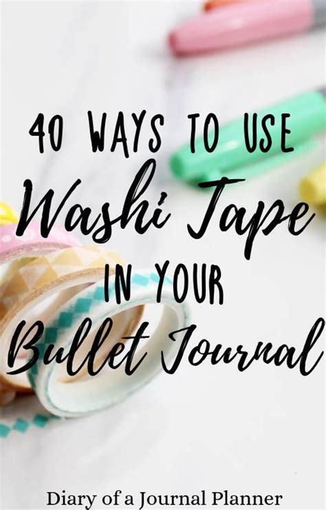 40 Creative Bullet Journal Washi Tape Ideas Artofit