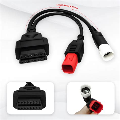 AMHTDOL Obd2 Adapter For Yamaha 3 Pin Euro5 6 Pin 2 In 1 Motorcycle