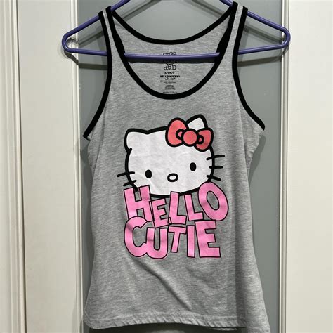 Hello Kitty “Hello Cutie” tank top Labeled a size... - Depop