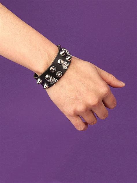 Romwe Grunge Punk Skull Decor Bracelet Shein Uk