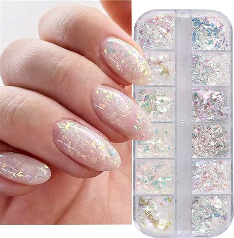 Amazon Grids Flaky Nail Art Glitter Sequins D Holographic