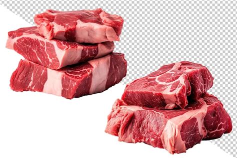 Fundo Isolado De Carne Crua Psd Premium