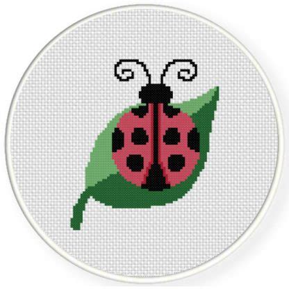 Ladybug On The Leaf Cross Stitch Pattern Daily Cross Stitch