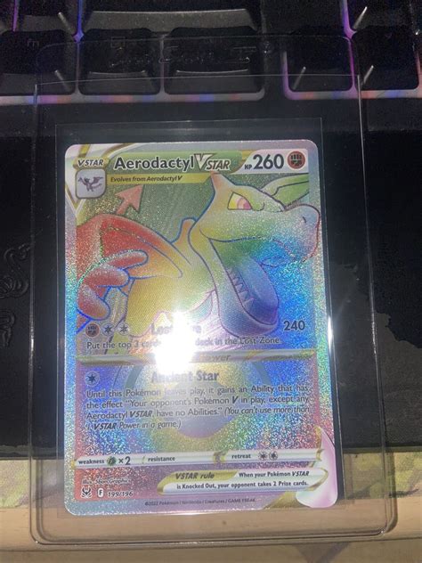 Aerodactyl Vstar Rainbow Rare Lost Origin Pokemon Tcg Card Nm M