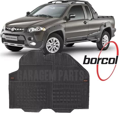 Tapete Borracha Fiat Strada Borcol 4 Peças Cab Dupla Parcelamento sem