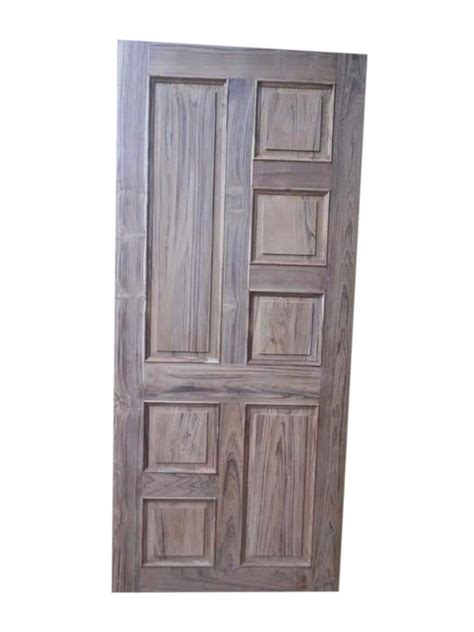 Exterior Brown Teak Wood Hinged Door For Home X Feet Lxw At Rs