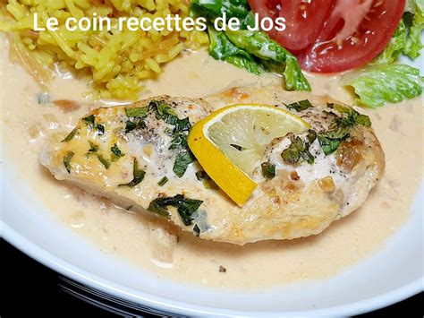 POULET SAUCE CRÉMEUSE À L AIL ET AU CITRON