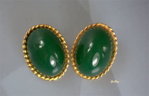 Kenneth Jay Lane Kjl Clip On Earrings Vintage Kennet Gem