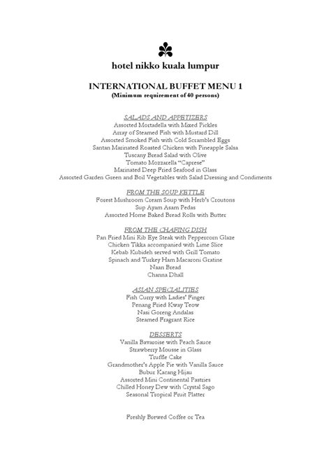 International Buffet Menu by Aliyah Barakbah - Issuu