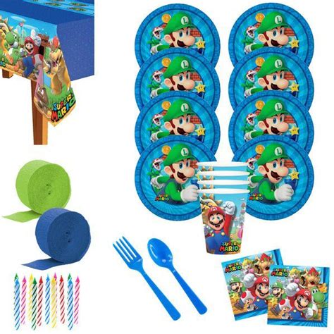 Super Mario Bros Luigi Deluxe Tableware Kit Serve Super Mario Bros