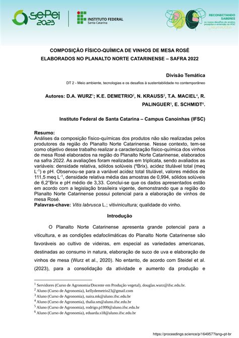 PDF COMPOSIÇÃO FÍSICO QUÍMICA DE VINHOS DE MESA ROSÉ ELABORADOS NO