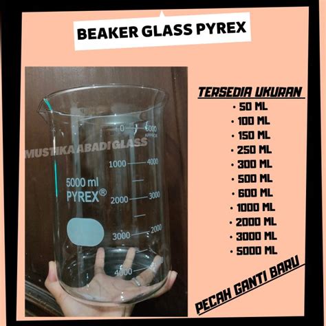 Beaker Glass Gelas Kimia 5000ml 5000 Ml Pyrex Lazada Indonesia