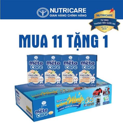 Thùng sữa nước Nutricare Metacare ECO 110ml thùng 48 hộp Shopee