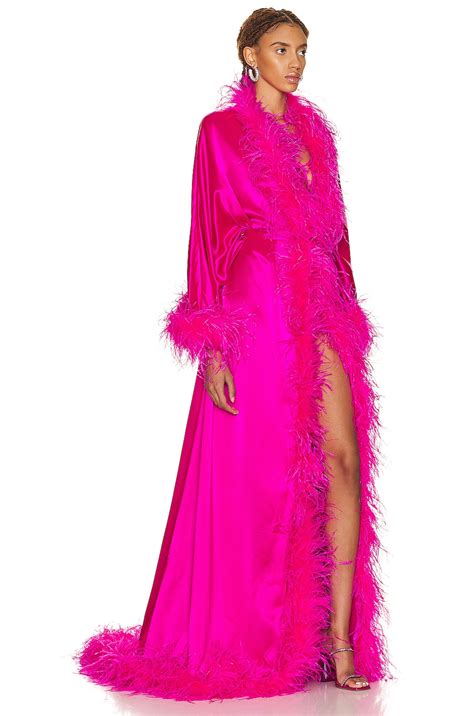 Retrofete Juno Robe In Neon Pink Fwrd