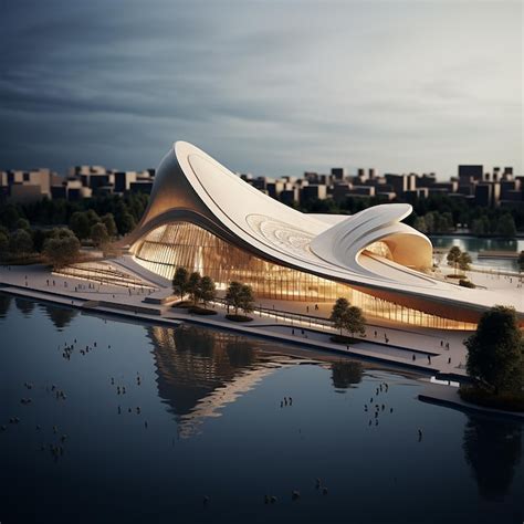 Premium AI Image | A modern sustainable museum the museum's design ...