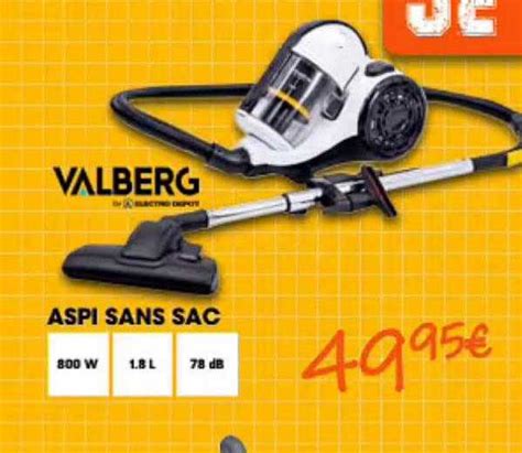 Promo Aspi Sans Sac Velberg Chez Electro D P T Icatalogue Fr