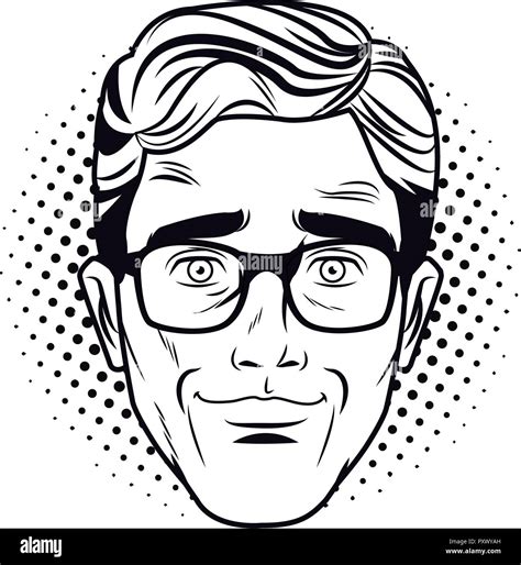 Pop Art Man Face Stock Vector Image And Art Alamy