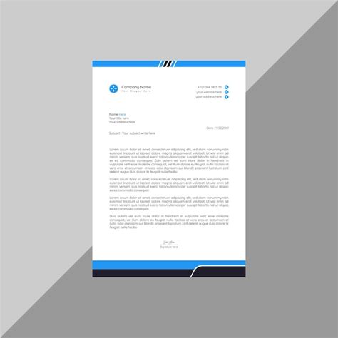 Premium Vector Corporate Letterhead Template Design Vector