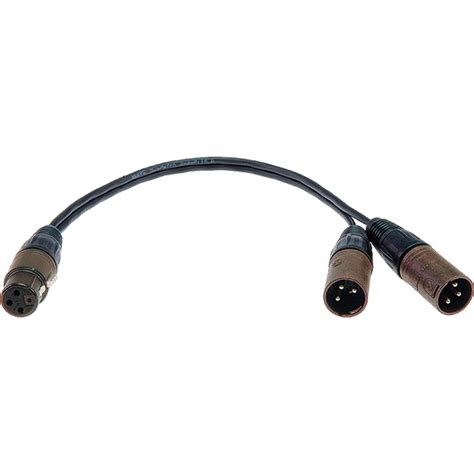 Cordon adaptateur Y 1 XLR 3 femelle 2 XLR 3 mâle Longueur 20cm