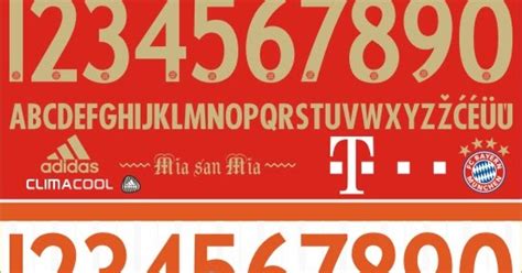 Diseños vectores y más FC Bayern Munich 2012 13 Font