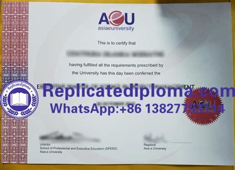 Buy fake Asia e University diploma, order fake AeU degree certificate ...