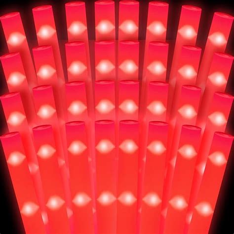 Amazon Liliful Glow Led Cheer Sticks Red Light Up Glow Sticks