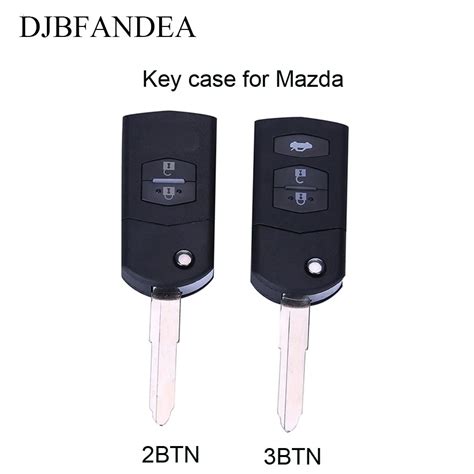 DJBFANDEA Folding Flip Remote Car Key Case For Mazda 3 5 6 Case Key