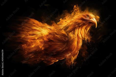 flame fire phoenix wallpaper - Generative AI Stock Illustration | Adobe ...