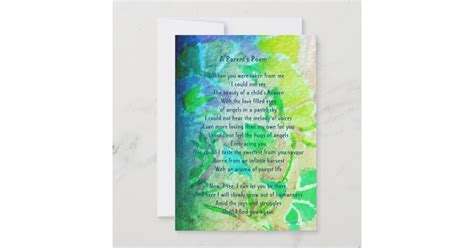 Funeral Sympathy Poem Loss of child downloadable Announcement | Zazzle