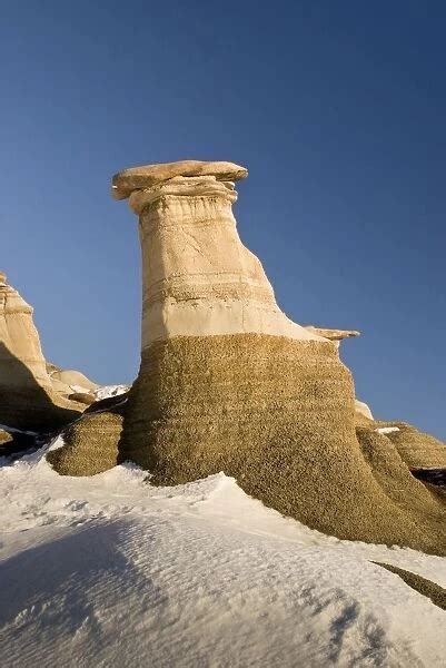 Hoodoos in winter, Drumheller, Alberta, Canada (Photos Framed, Prints ...