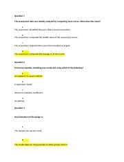 COUN 6626 ATTEMPT ONE Week 2 Quiz Docx Question 1 The Assessment