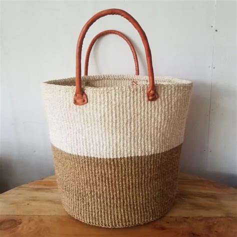 Sisal Woven Tote Bag Large Sisal Bag Hand Made Sisal Bag Sisal Basket ...