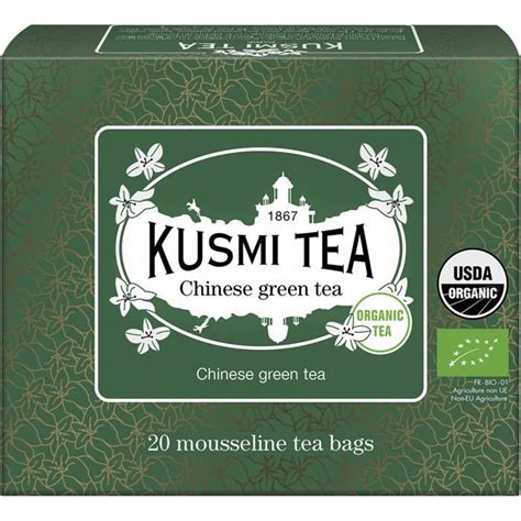 AJW Kusmi Tea Thé Vert de Chine Bio 100 nature et biologique Boîte