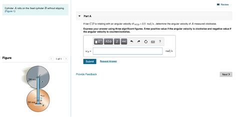 Solved Review Cylinder A Rolls On The Fixed Cylinder B Chegg