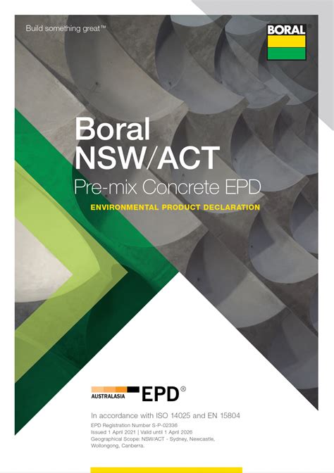 New EPD Alert Boral Pre Mix Concrete NSW ACT Start2see