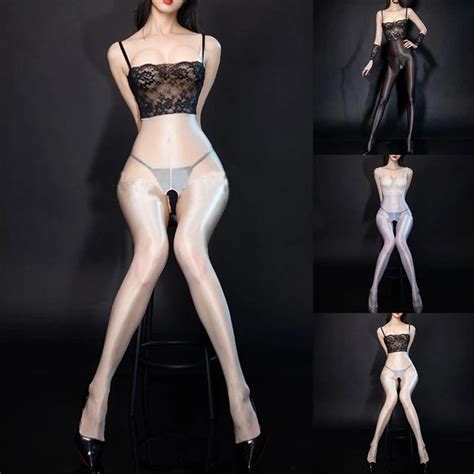 COMBINAISON SANS ENTREJAMBE Sultry See Through Lingerie Bodystocking Pour Femmes EUR