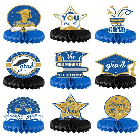 Bluegold Congrats Grad Table Centerpieces 9pcs 2024 Graduation