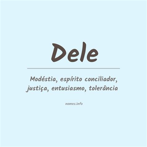 Como Que É O Nome Dele - Significado do nome Dele