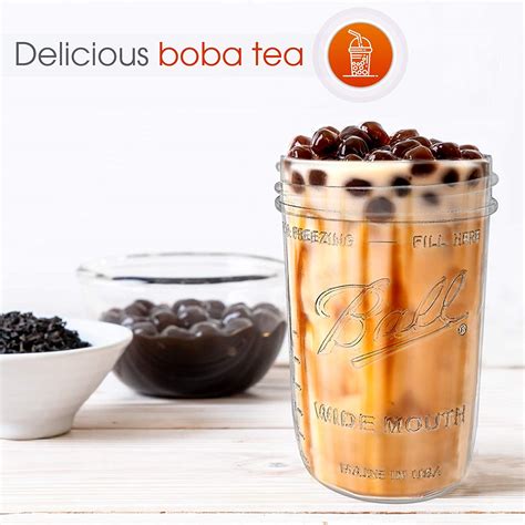 Buy Reusable Wide Mouth Smoothie Cups Boba Tea Cups Bubble Tea Cups