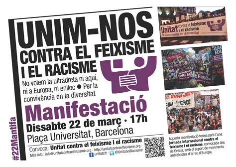 Manifestaci Unim Nos Contra El Feixisme I El Racisme M