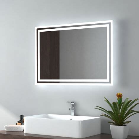 Emke Illuminated Led Bathroom Mirror Wall Mounted Vanity Mirror With