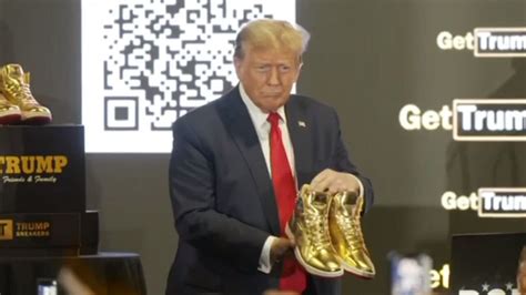 Man buys Trump’s gold sneakers for nine grand at auction | Gold Coast ...