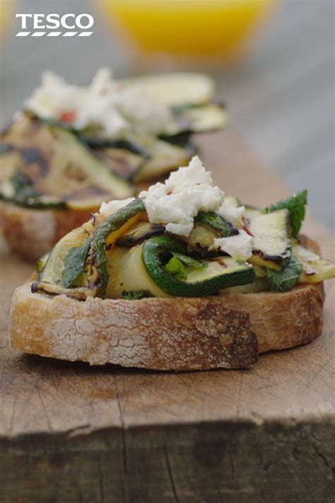 Courgette And Feta Bruschetta Tesco Real Food Recipe Tesco Real