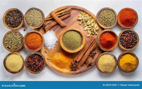 Top Indian Spices For Cooking Stock Illustration Illustration Of T