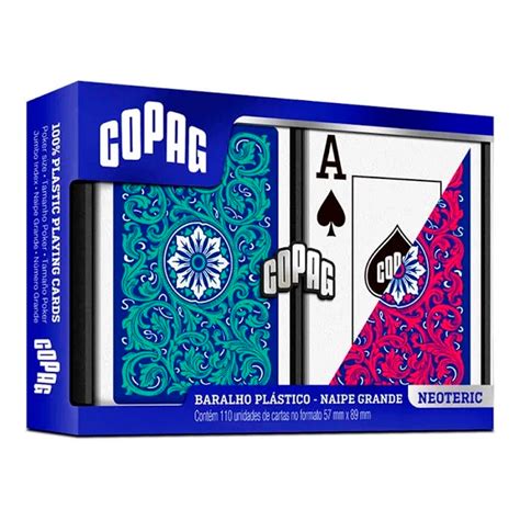 Baralho Copag Neoteric 1546 Azul Estojo Duplo Baralho Box Sua