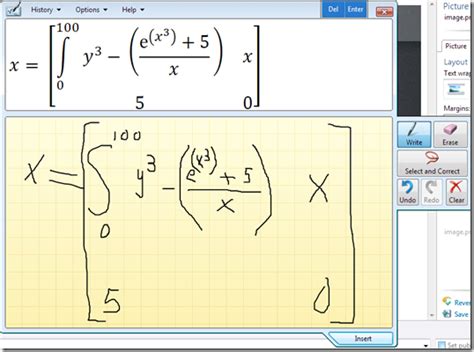 Windows7 adds Math Input Panel