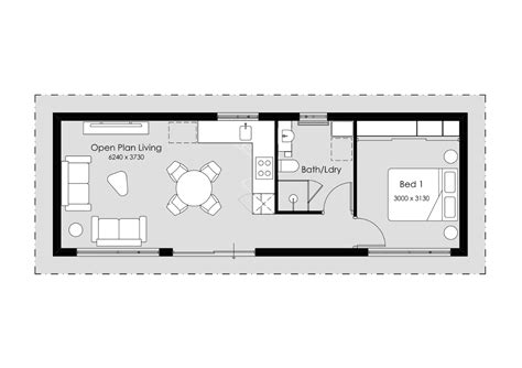 Bedroom Granny Flat Floor Plans Designs Small Granny Flats