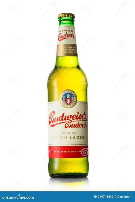 Londonuk June 02 2022 Bottle Of Budweiser Budvar Original Lager