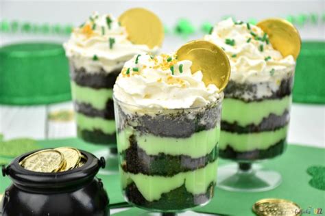 Mint Chocolate Trifles Easy St Patricks Day Dessert Bullocks Buzz