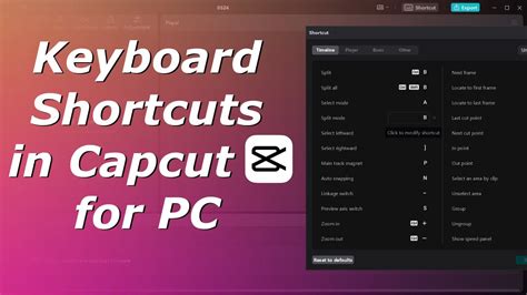 How To Find And Edit Keyboard Shortcuts In Capcut For PC YouTube